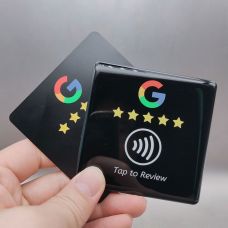 Epoxy Round Square NFC Google Tap Review Sticky Counter Sign