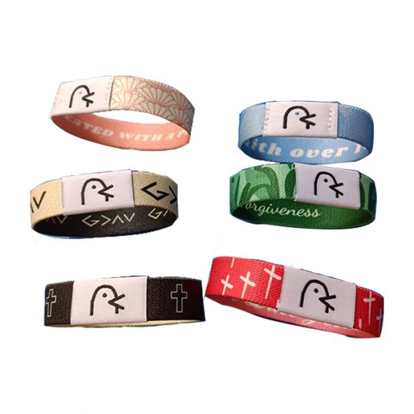 Colors RFID NFC Elastic Woven Daily Bible Verse Bracelets