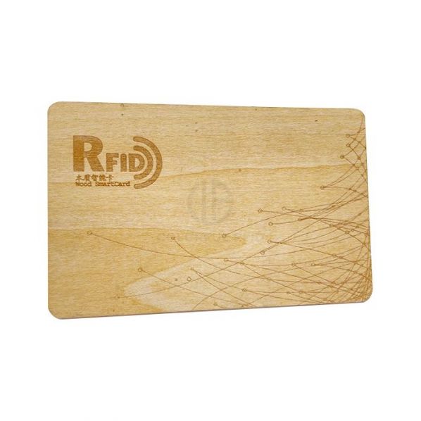 Eco Friendly Engraved Printed NFC RFID Wooden Card