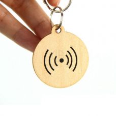 Logo Engrave Wooden RFID Key Tag